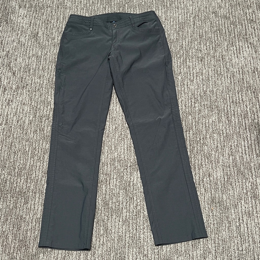 KUHL Trekr Pant Hiking Outdoor Adjustable Gorpcore Straight Leg charcoal size 8